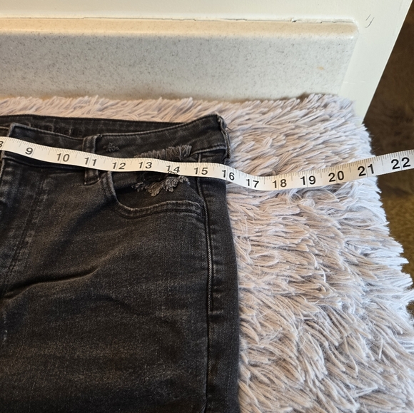 American Eagle Next Level Stretch Hi Rise Jeggings 12 R Black - Picture 12 of 16